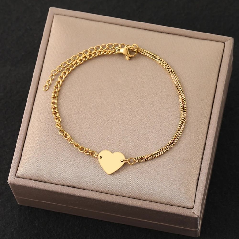 Stainless Steel Heart Bracelet